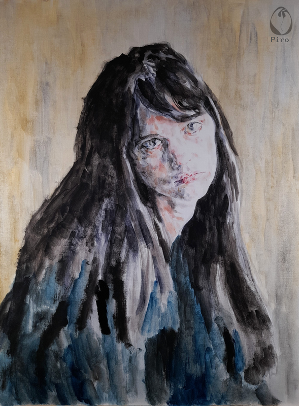 oil on paper - olio su carta di Piro